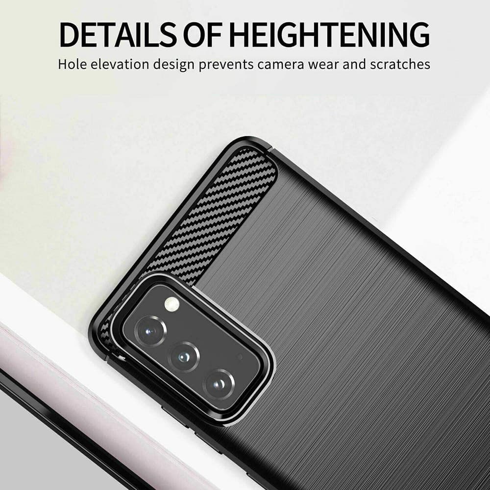 Techsuit Carbon Silicone - θήκη για Samsung Galaxy S20 FE - Μαύρο 4