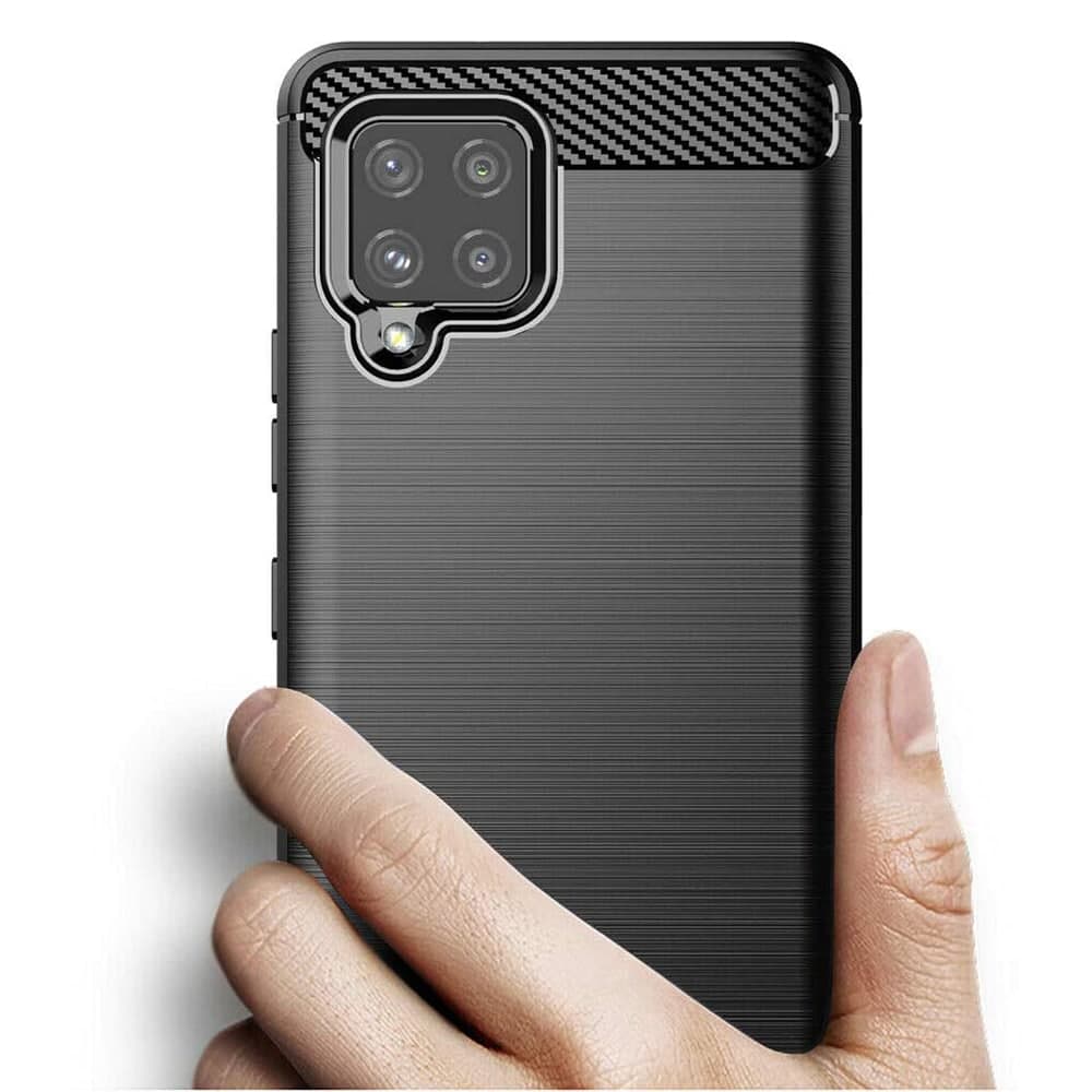 Techsuit Carbon Silicone - θήκη για Samsung Galaxy A42 5G - Μαύρο 2