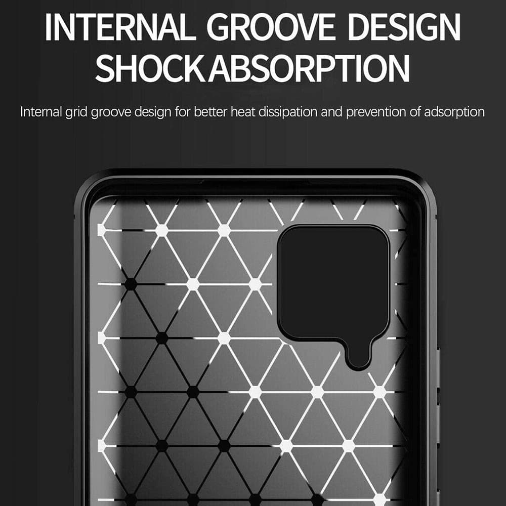 Techsuit Carbon Silicone - θήκη για Samsung Galaxy A42 5G - Μαύρο 3