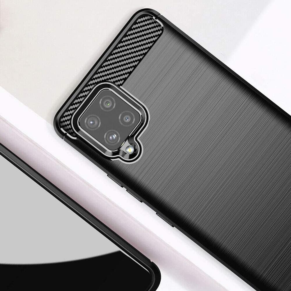 Techsuit Carbon Silicone - θήκη για Samsung Galaxy A42 5G - Μαύρο 5