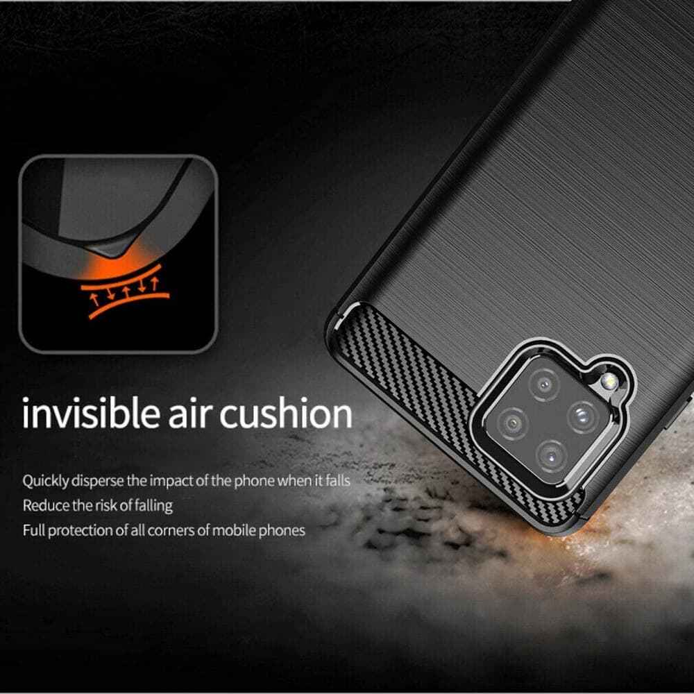 Techsuit Carbon Silicone - θήκη για Samsung Galaxy A42 5G - Μαύρο 6