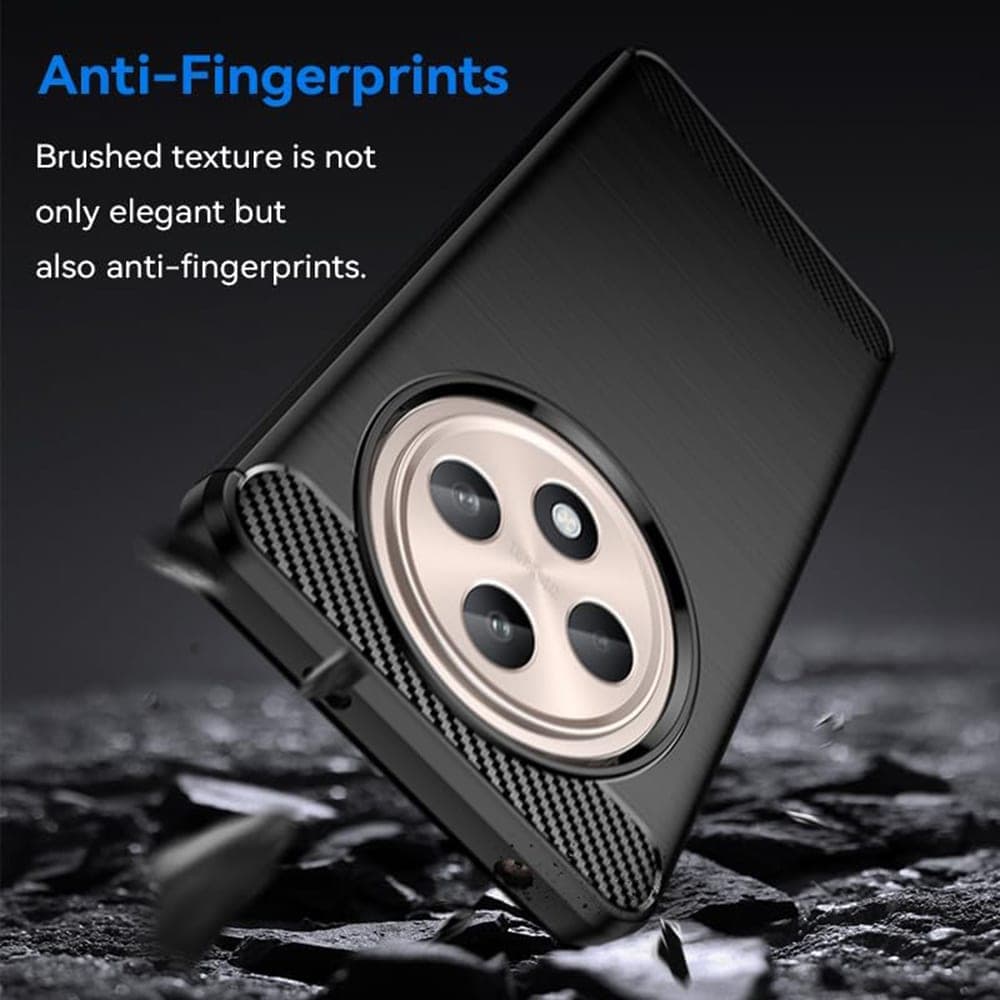 Techsuit Carbon Silicone - θήκη για Oppo Reno12 F 4G - Μαύρο 3