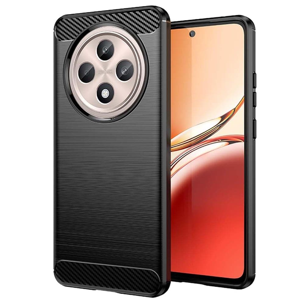Techsuit Carbon Silicone - θήκη για Oppo Reno12 F 4G - Μαύρο