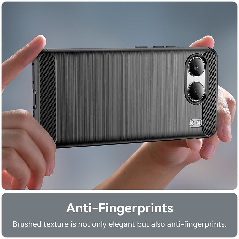 Techsuit Carbon Silicone - θήκη για Oneplus Nord 4 - Μαύρο 3