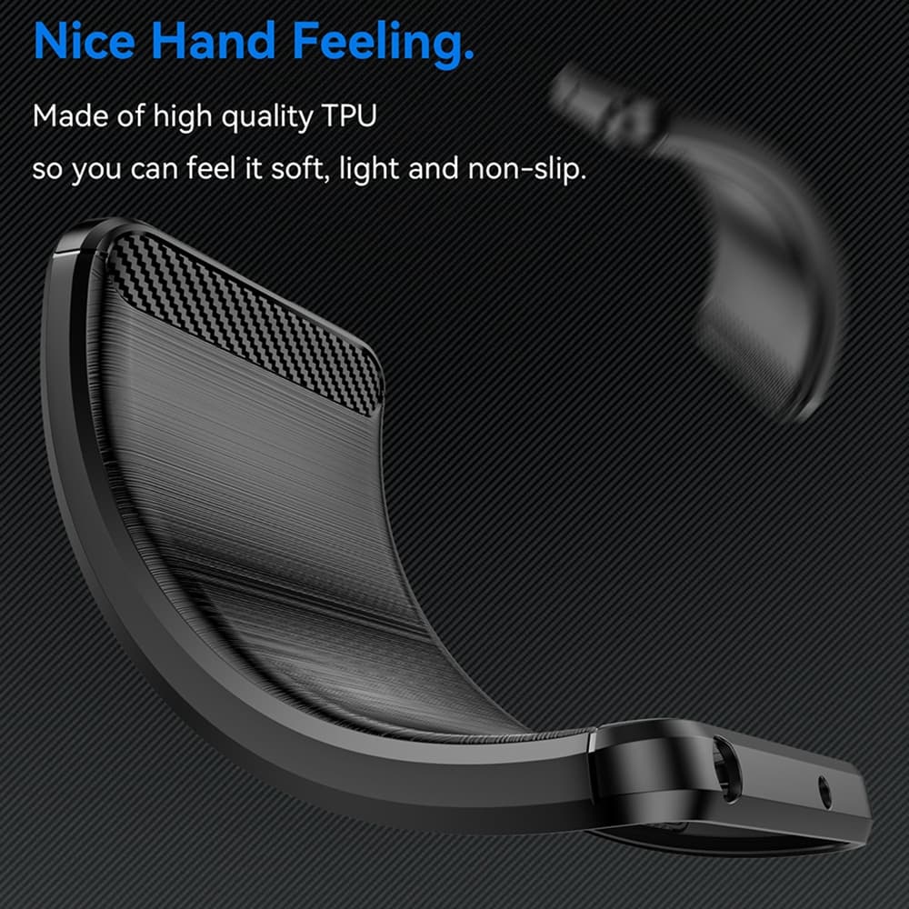 Techsuit Carbon Silicone - θήκη για Oneplus Nord 4 - Μαύρο 2