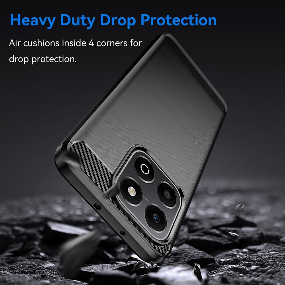 Techsuit Carbon Silicone - θήκη για Honor X6b - Μαύρο 3