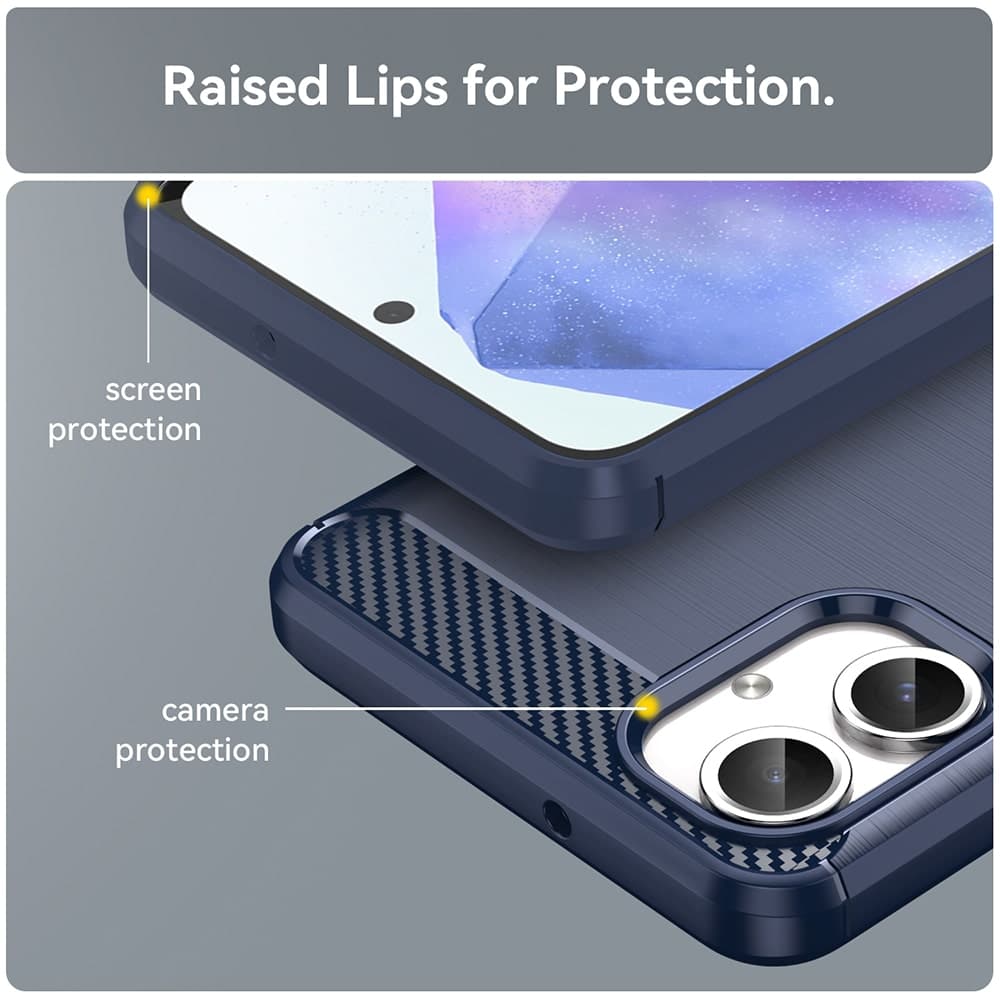 Techsuit Carbon Silicone - θήκη για Samsung Galaxy A06 - Μπλε 4