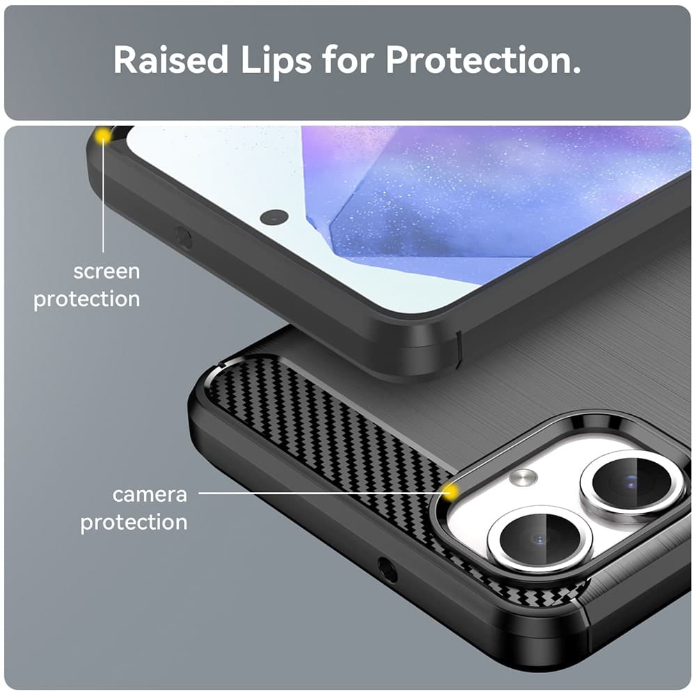 Techsuit Carbon Silicone - θήκη για Samsung Galaxy A06 - Μαύρο 2