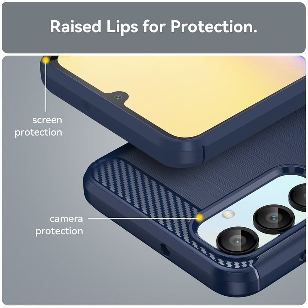 Techsuit Carbon Silicone - θήκη για Samsung Galaxy A16 - Μπλε 2