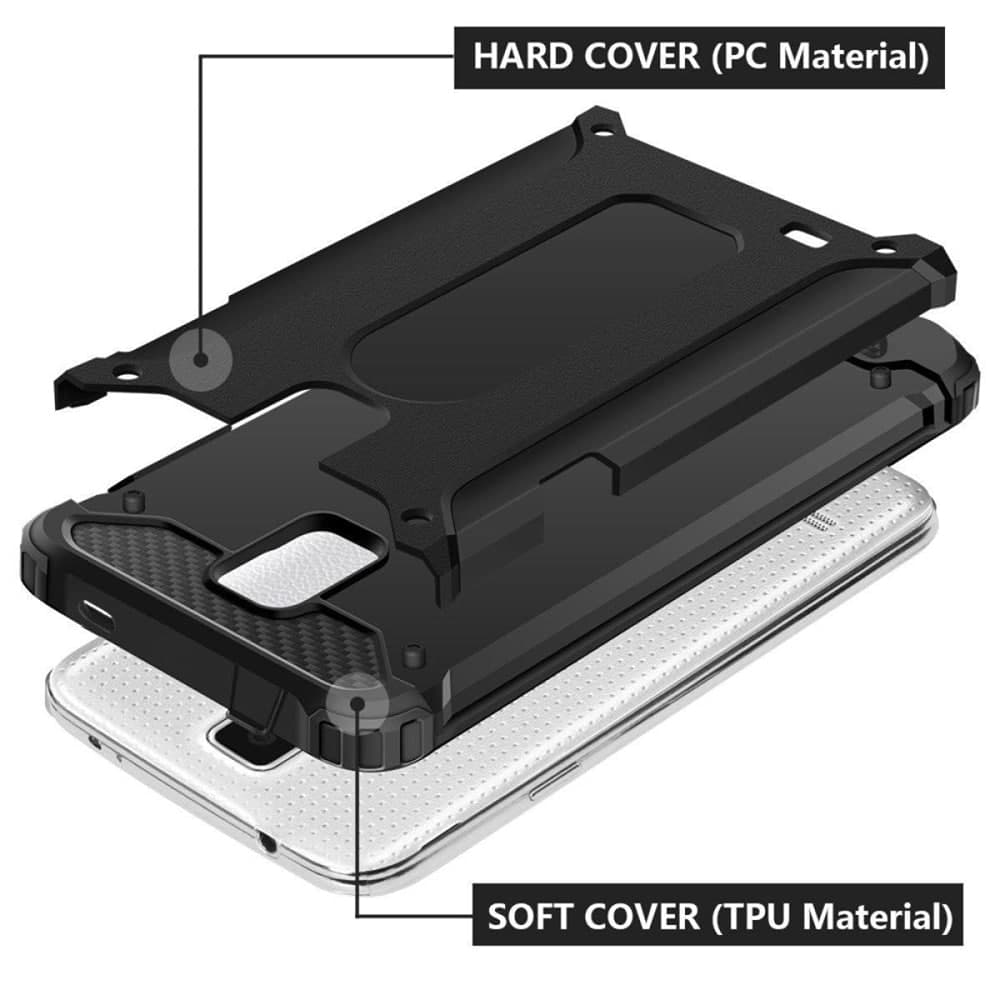 Techsuit Hybrid Armor - θήκη για Samsung Galaxy S5 - Μαύρο 2