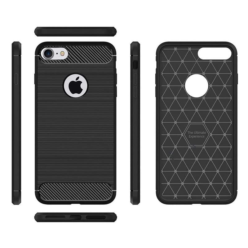 Techsuit Carbon Silicone - θήκη για Apple iPhone 6 Plus / 6s - Μαύρο 4