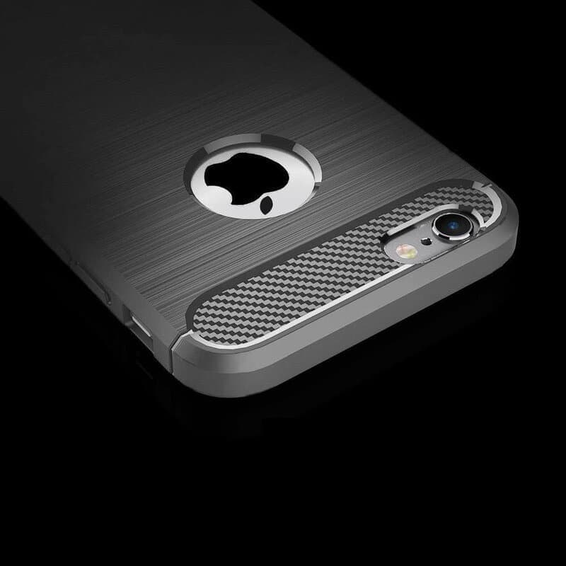 Techsuit Carbon Silicone - θήκη για Apple iPhone 6 Plus / 6s - Μαύρο 6