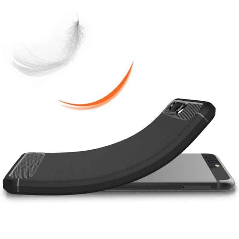 Techsuit Carbon Silicone - θήκη για Huawei P10 Plus - Μαύρο 2