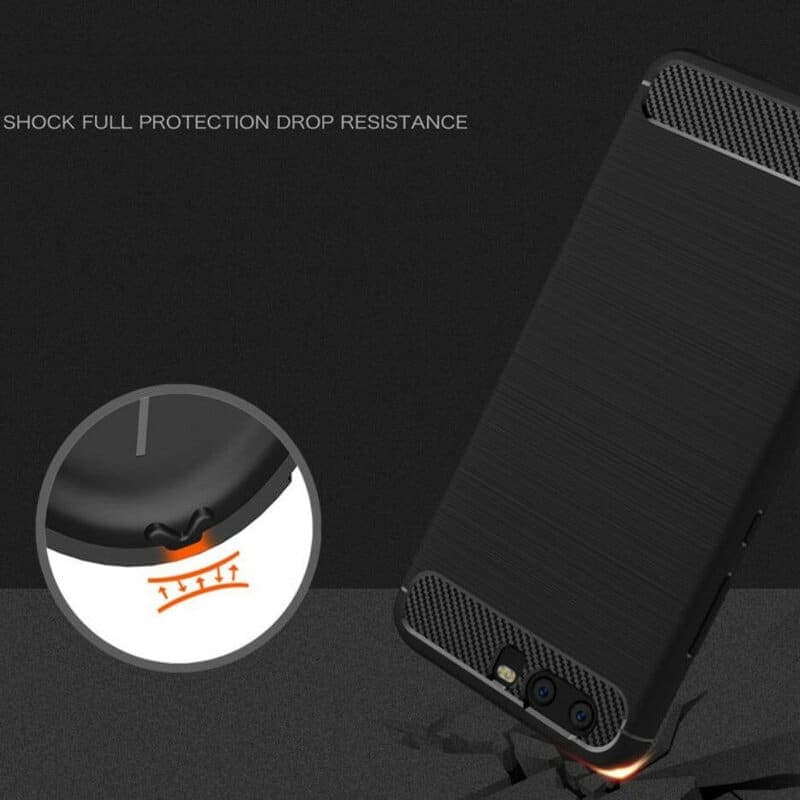 Techsuit Carbon Silicone - θήκη για Huawei P10 Plus - Μαύρο 3