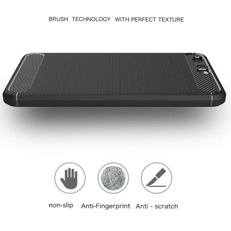 Techsuit Carbon Silicone - θήκη για Huawei P10 Plus - Μαύρο 4