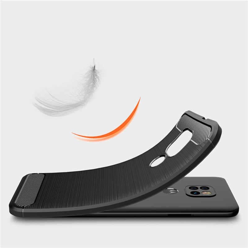 Techsuit Carbon Silicone - θήκη για Motorola Moto E7 Plus - Μαύρο 3