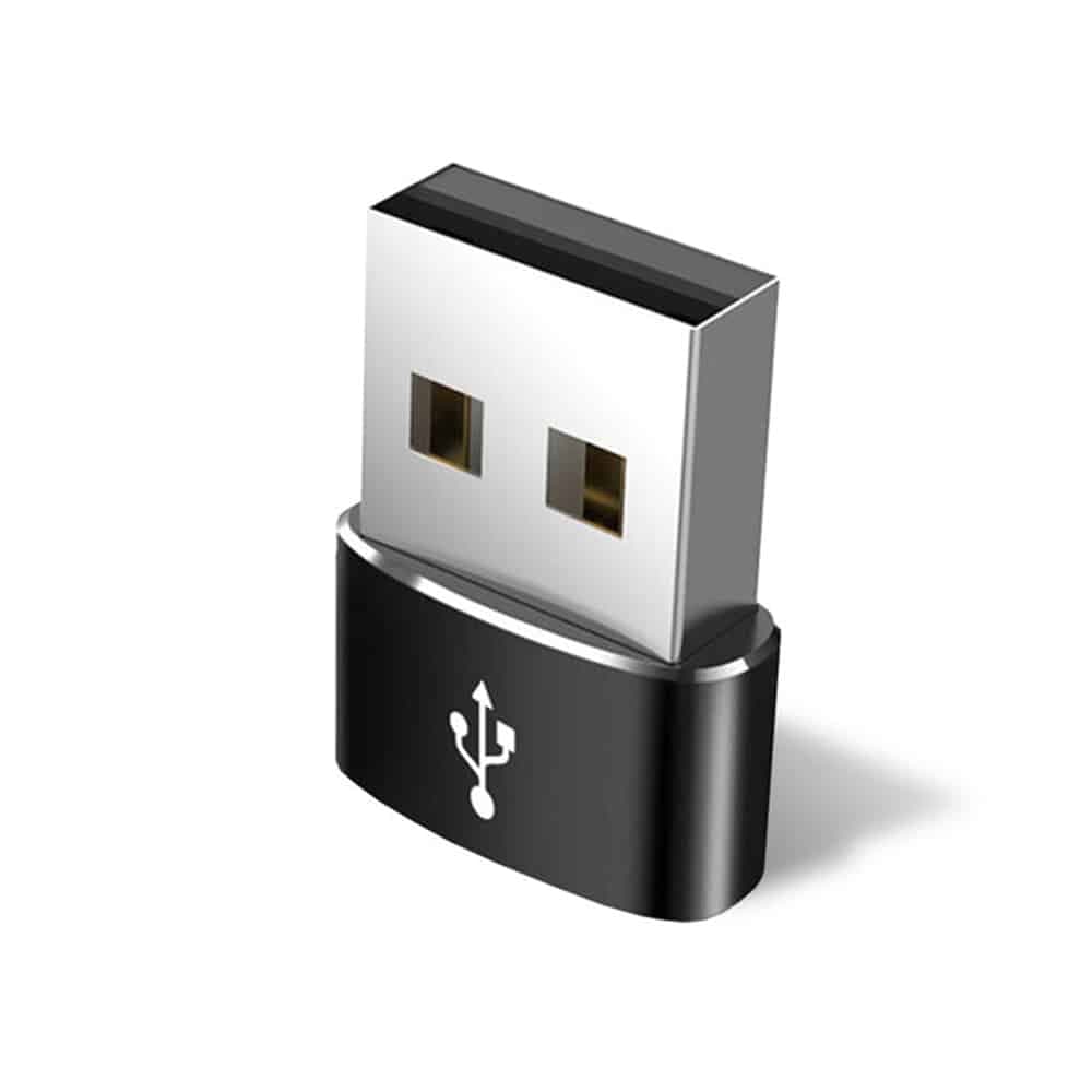 Techsuit - Προσαρμογέας - USB-C σε USB, 3A - Μαύρο