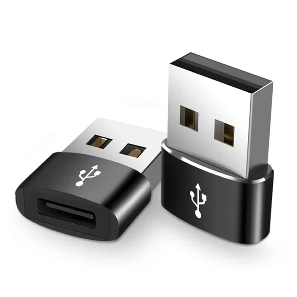 Techsuit - Προσαρμογέας - USB-C σε USB, 3A - Μαύρο 3
