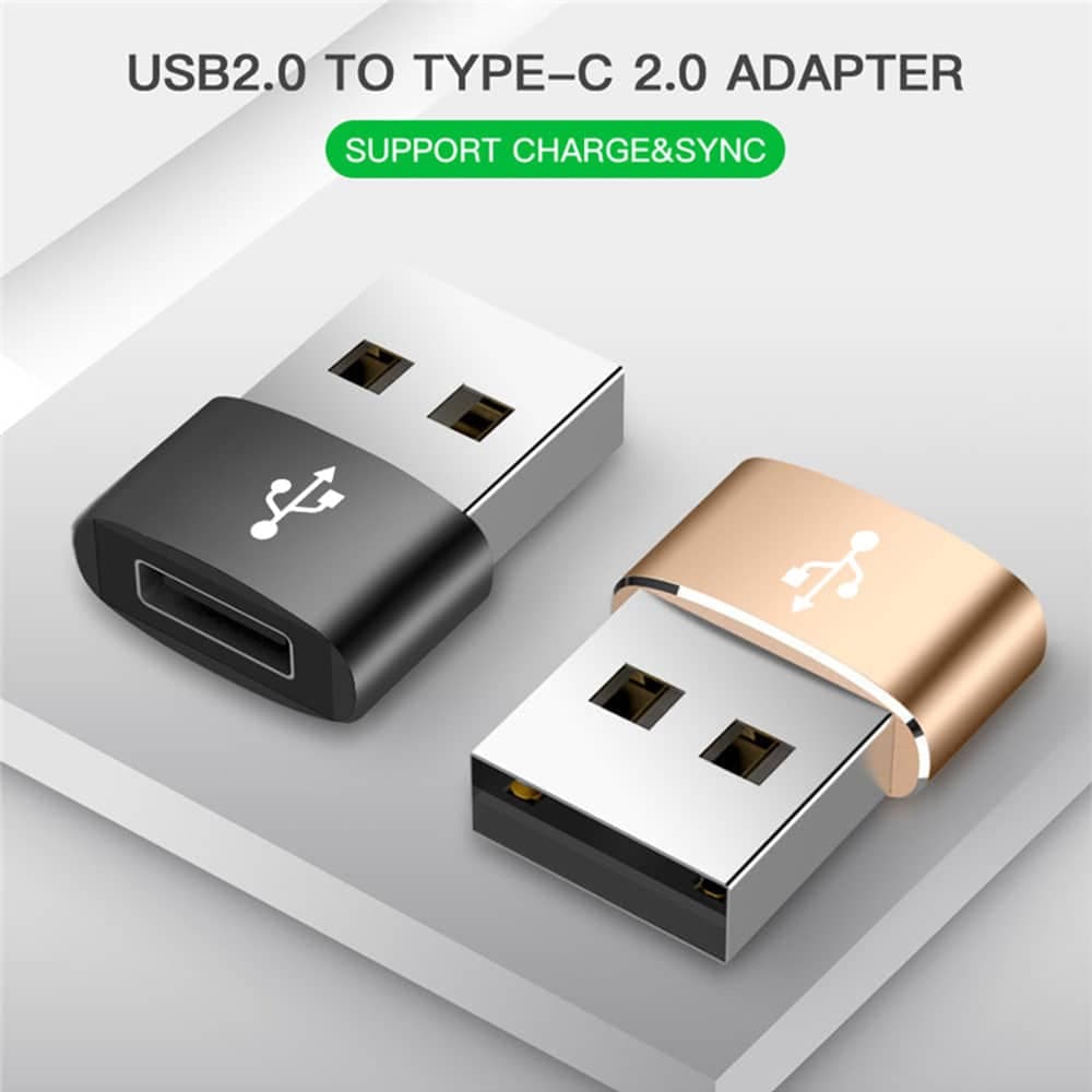 Techsuit - Προσαρμογέας - USB-C σε USB, 3A - Μαύρο 6