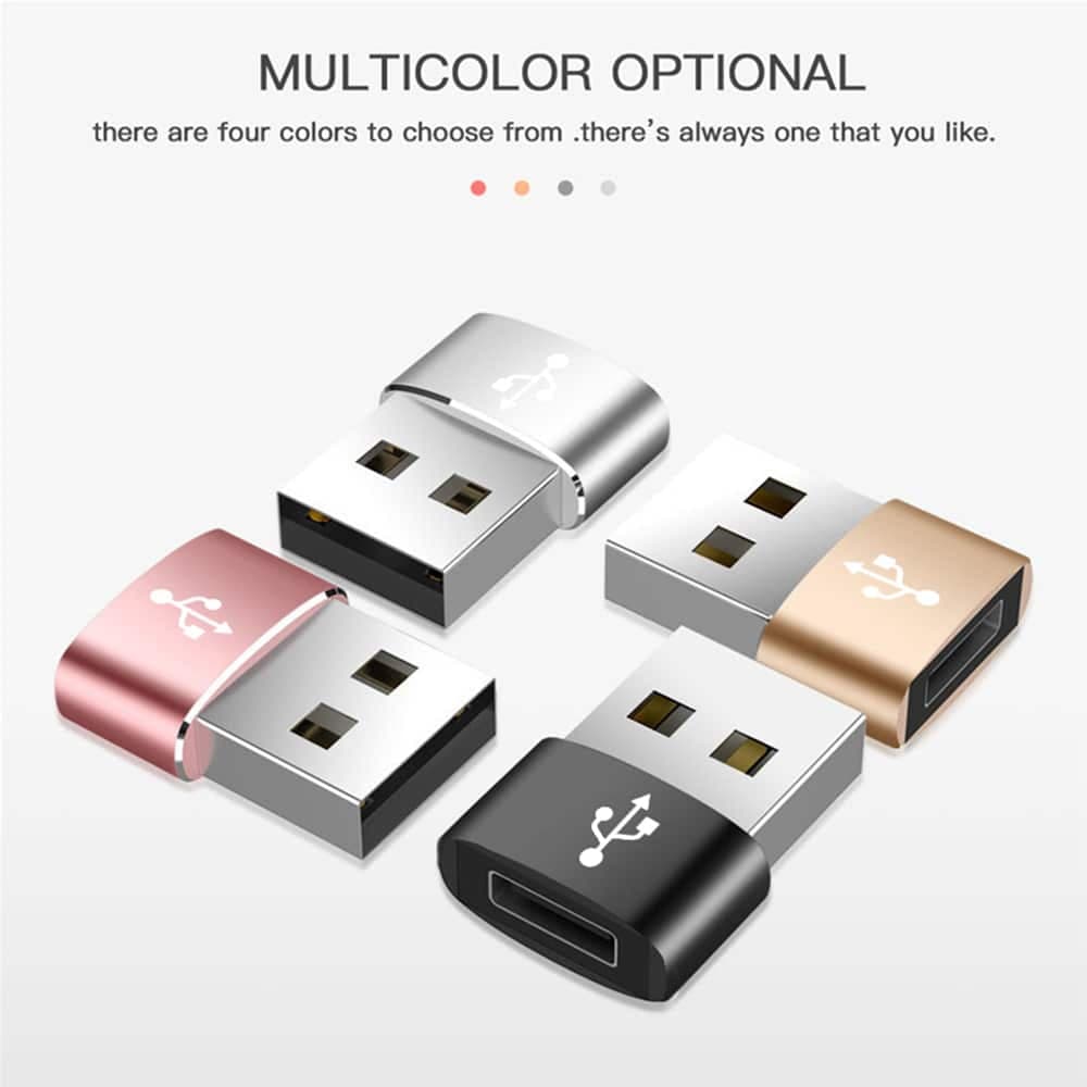 Techsuit - Προσαρμογέας - USB-C σε USB, 3A - Μαύρο 7