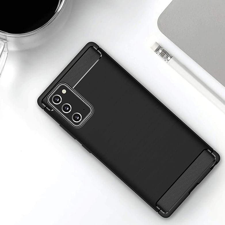 Techsuit Carbon Silicone - θήκη για Samsung Galaxy Note20 - Μαύρο 4