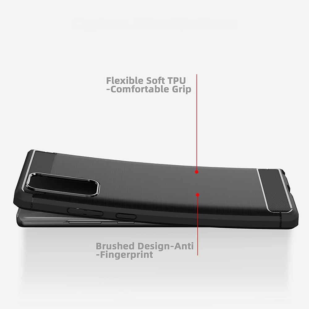 Techsuit Carbon Silicone - θήκη για Samsung Galaxy Note20 - Μαύρο 5