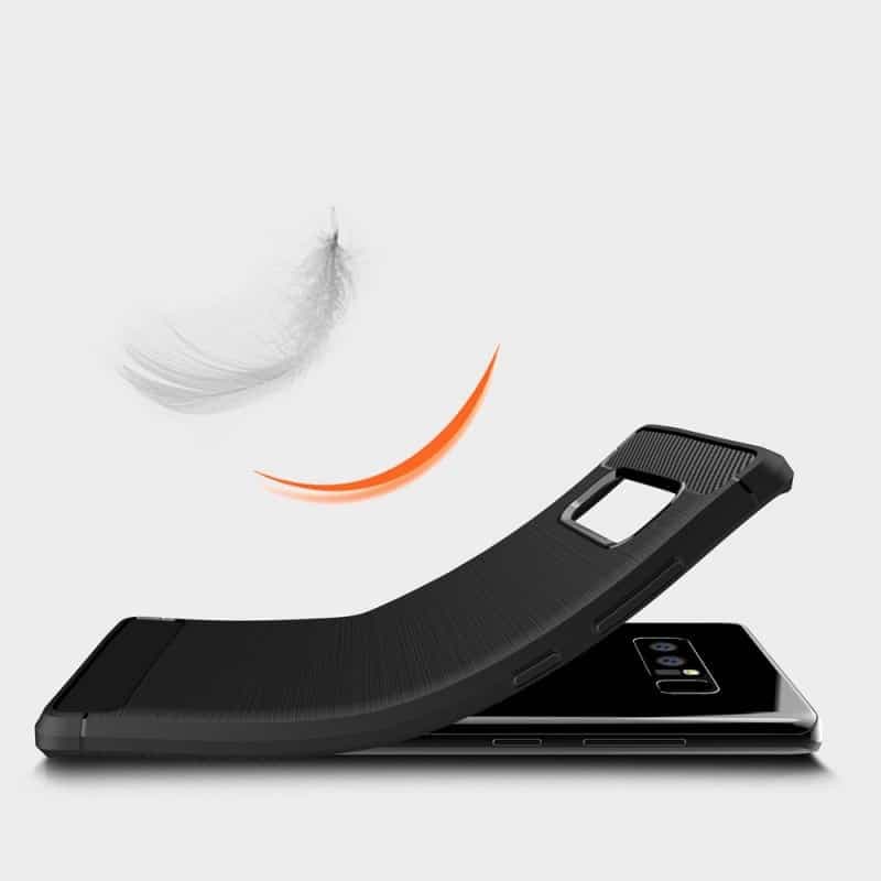 Techsuit Carbon Silicone - θήκη για Samsung Galaxy Note8 - Μαύρο 3