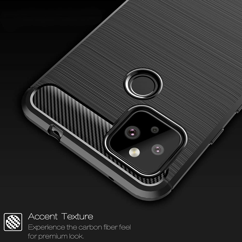 Techsuit Carbon Silicone - θήκη για Google Pixel 4a 5G - Μαύρο 3