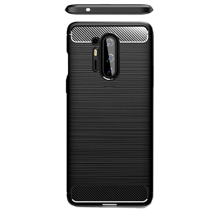 Techsuit Carbon Silicone - θήκη για Oneplus 8 Pro - Μαύρο 2