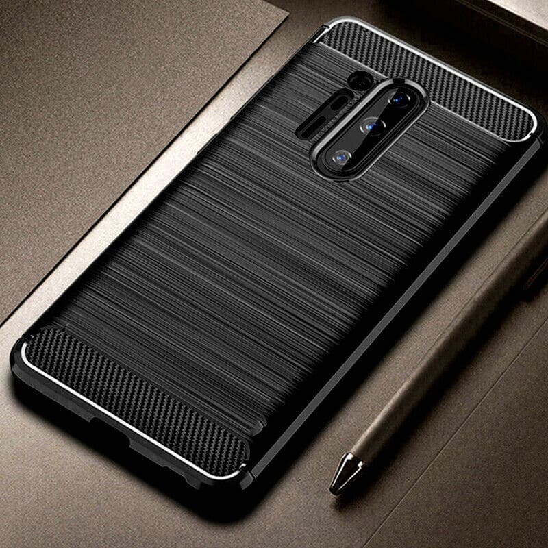Techsuit Carbon Silicone - θήκη για Oneplus 8 Pro - Μαύρο 4