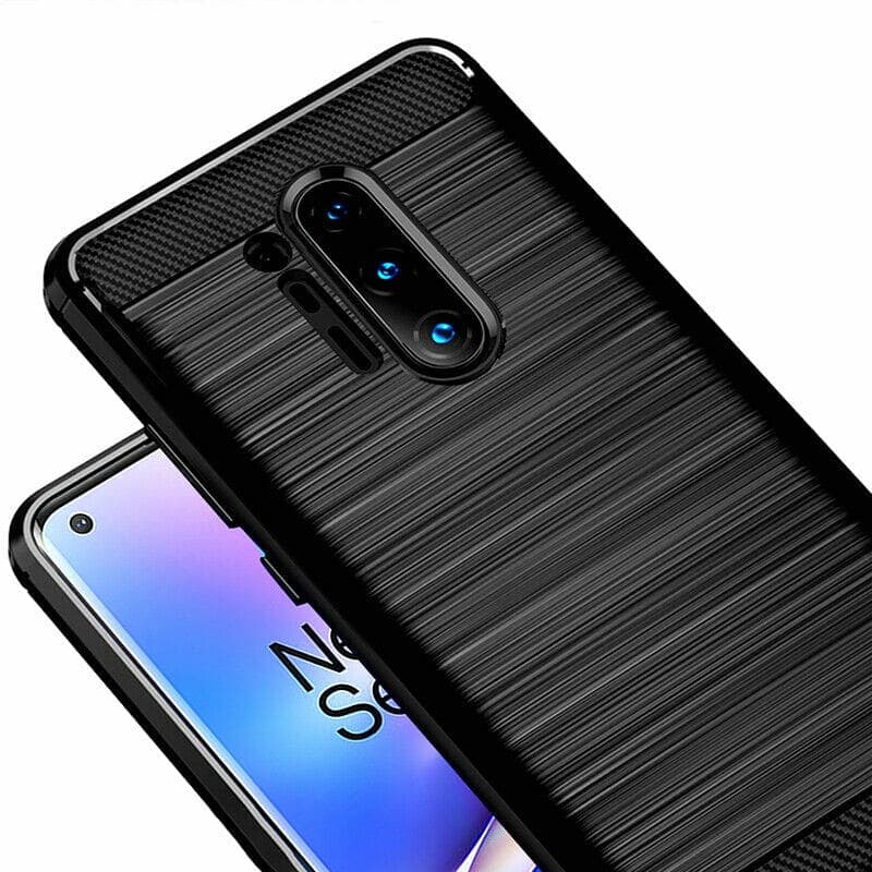 Techsuit Carbon Silicone - θήκη για Oneplus 8 Pro - Μαύρο 5