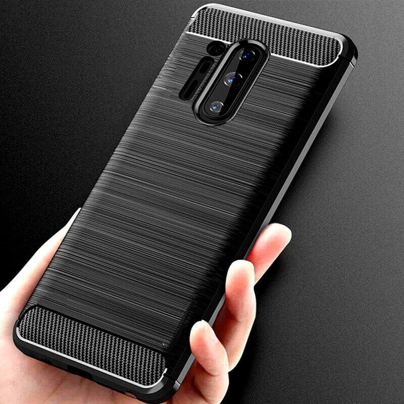 Techsuit Carbon Silicone - θήκη για Oneplus 8 Pro - Μαύρο 6