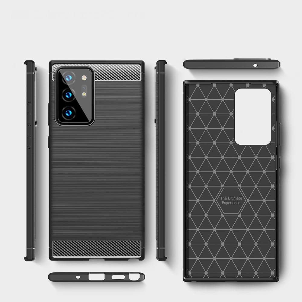 Techsuit Carbon Silicone - θήκη για Samsung Galaxy Note20 Ultra - Μαύρο 4