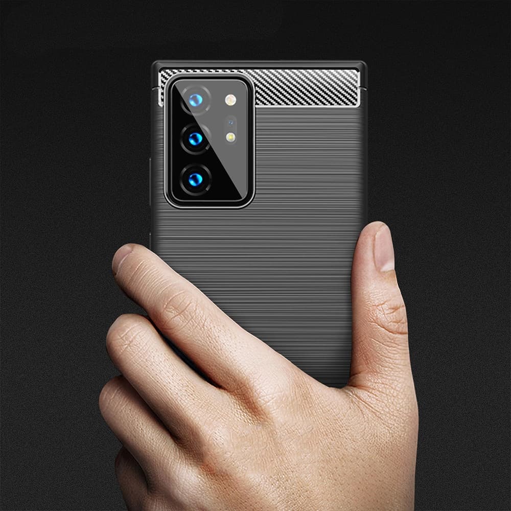 Techsuit Carbon Silicone - θήκη για Samsung Galaxy Note20 Ultra - Μαύρο 6