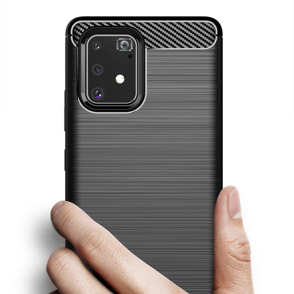 Techsuit Carbon Silicone - θήκη για Samsung Galaxy S10 Lite - Μαύρο 4
