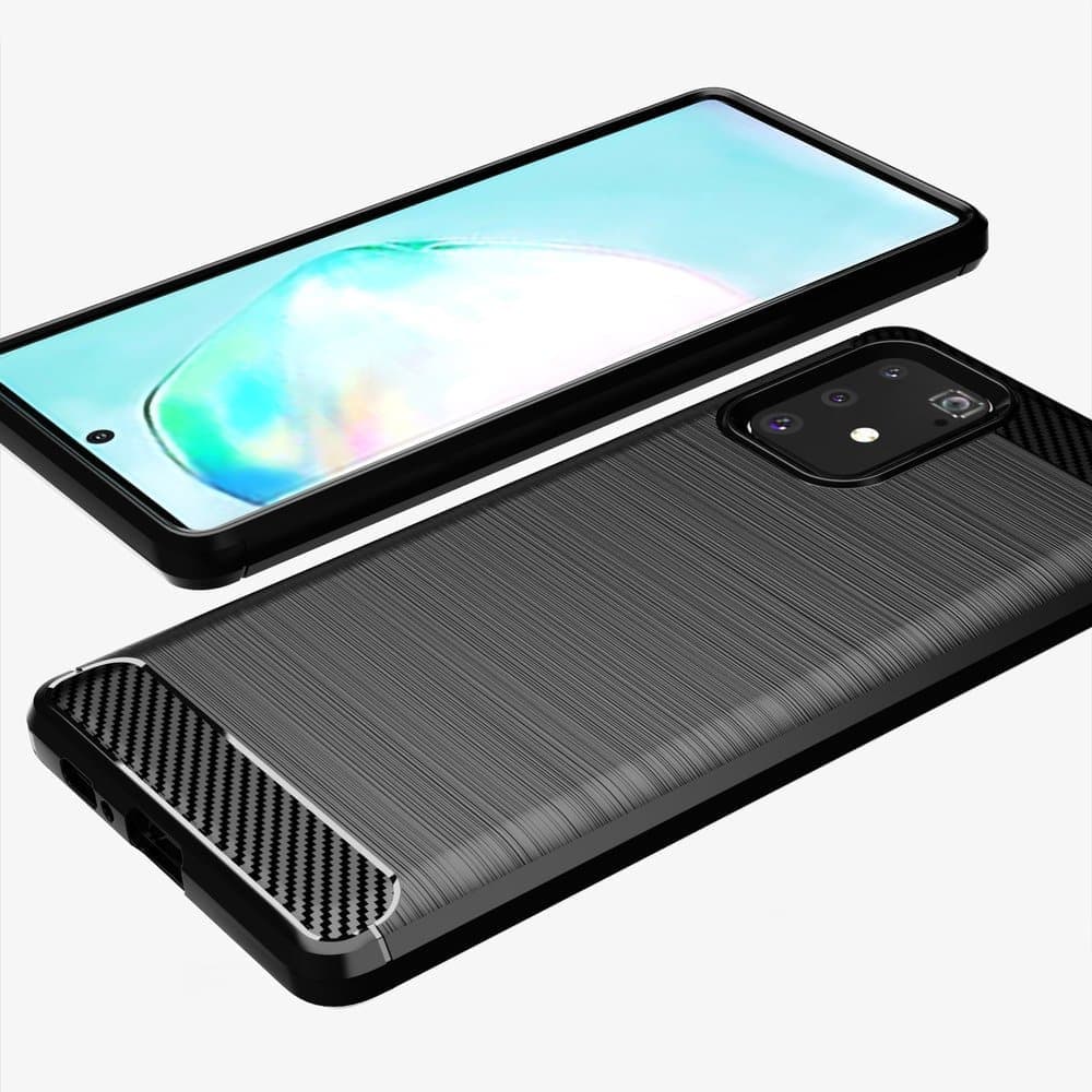 Techsuit Carbon Silicone - θήκη για Samsung Galaxy S10 Lite - Μαύρο 5