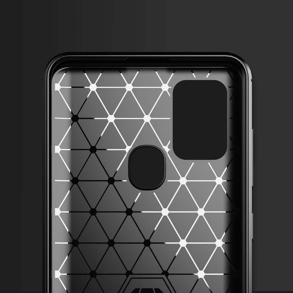 Techsuit Carbon Silicone - θήκη για Samsung Galaxy A21s - Μαύρο 2