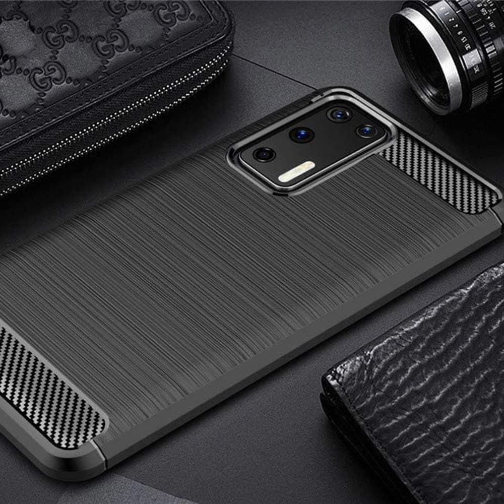 Techsuit Carbon Silicone - θήκη για Huawei P40 Pro - Μαύρο 2