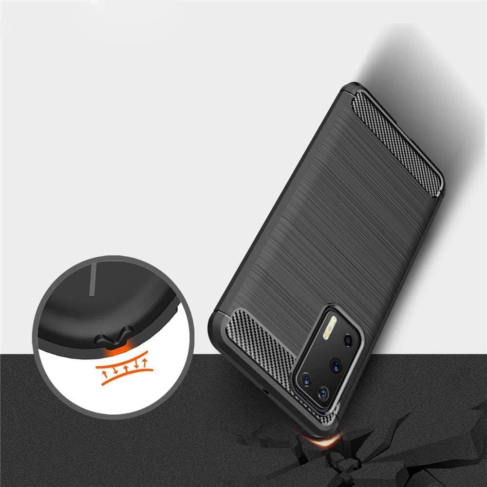 Techsuit Carbon Silicone - θήκη για Huawei P40 Pro - Μαύρο 5