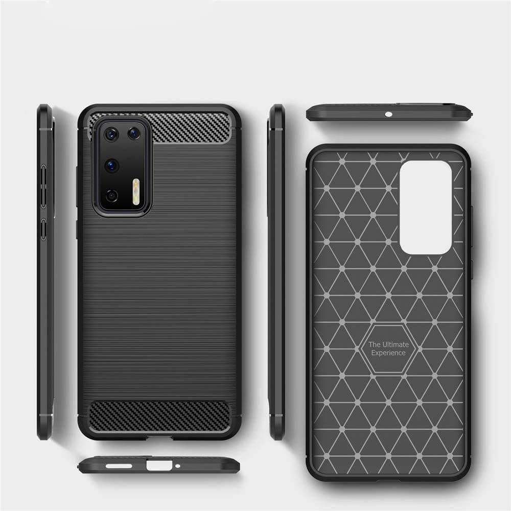 Techsuit Carbon Silicone - θήκη για Huawei P40 Pro - Μαύρο 6