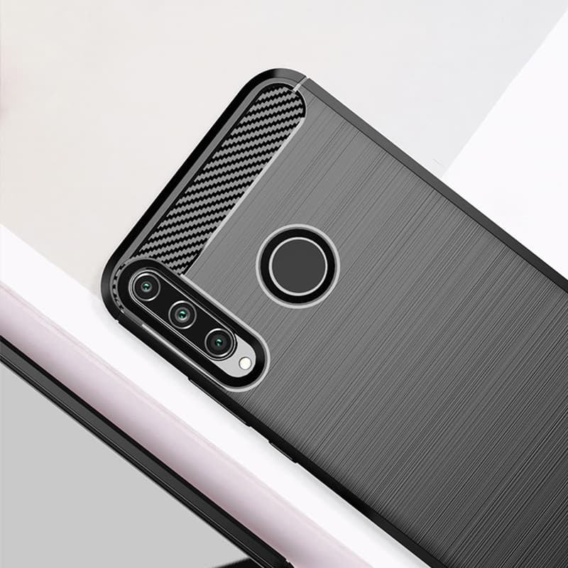 Techsuit Carbon Silicone - θήκη για Huawei Y6p - Μαύρο 4
