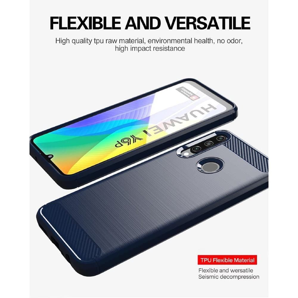Techsuit Carbon Silicone - θήκη για Huawei Y6p - Μαύρο 5