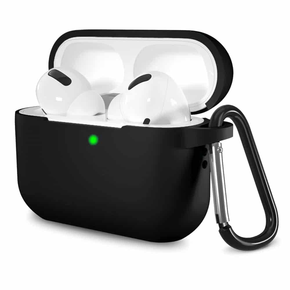 Techsuit - Θήκη Σιλικόνης - για Apple AirPods Pro 1 / 2, Λείο Υπερλεπτό Υλικό - Μαύρο