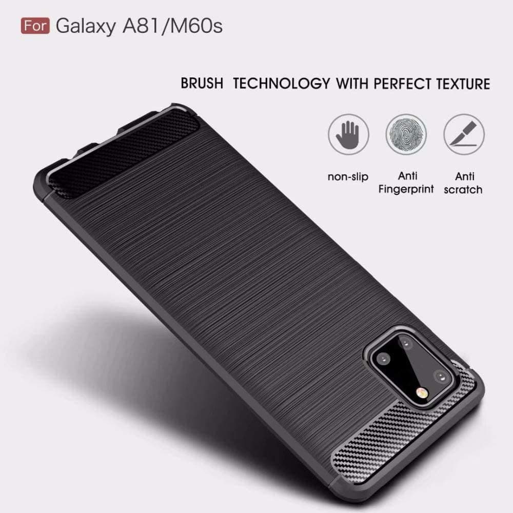 Techsuit Carbon Silicone - θήκη για Samsung Galaxy Note10 Lite - Μαύρο 2