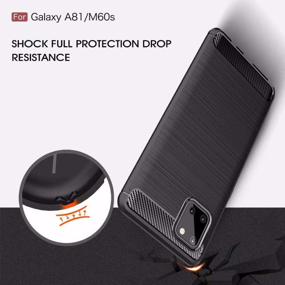 Techsuit Carbon Silicone - θήκη για Samsung Galaxy Note10 Lite - Μαύρο 4