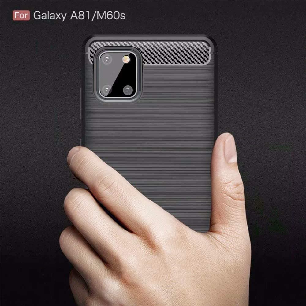 Techsuit Carbon Silicone - θήκη για Samsung Galaxy Note10 Lite - Μαύρο 5