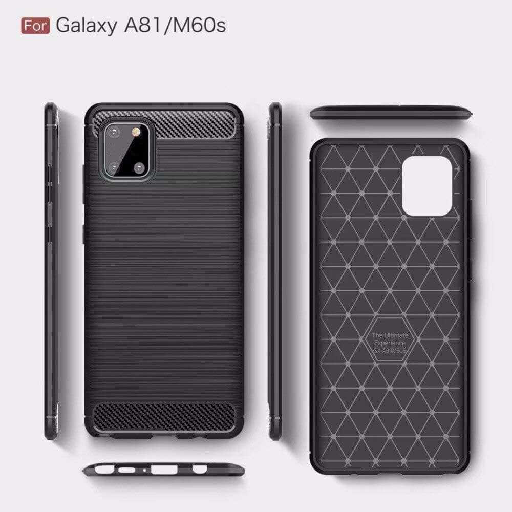 Techsuit Carbon Silicone - θήκη για Samsung Galaxy Note10 Lite - Μαύρο 6
