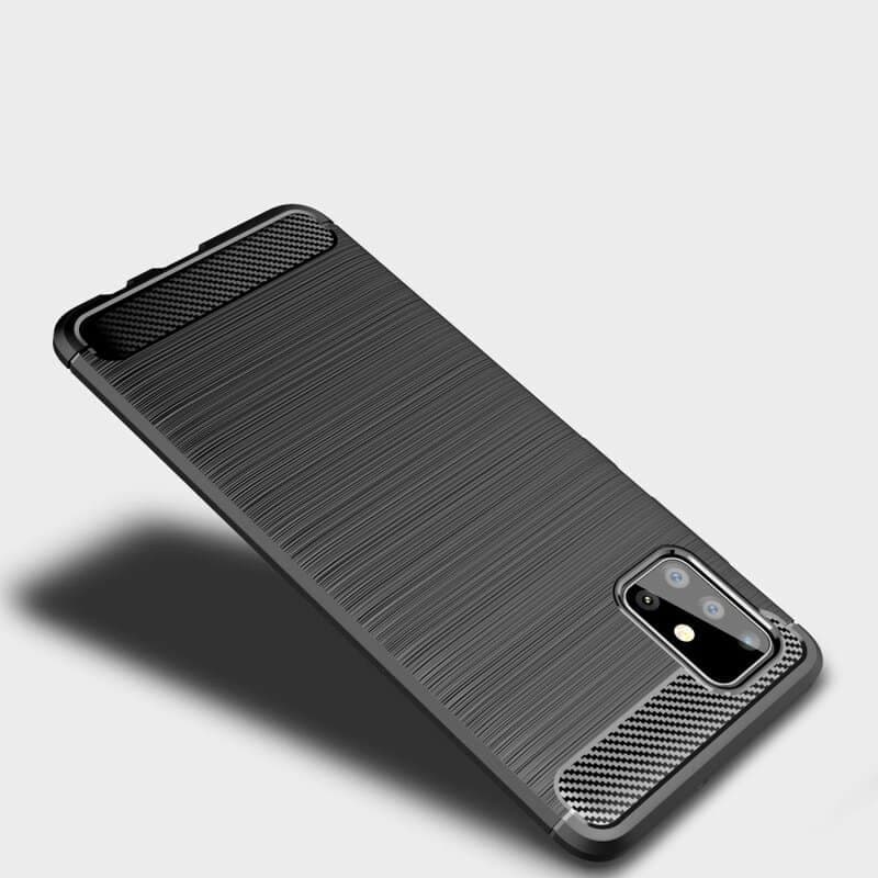 Techsuit Carbon Silicone - θήκη για Samsung Galaxy A71 - Μαύρο 3