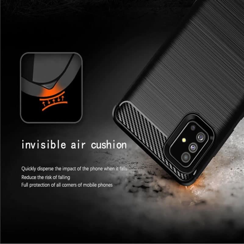 Techsuit Carbon Silicone - θήκη για Samsung Galaxy A71 - Μαύρο 5