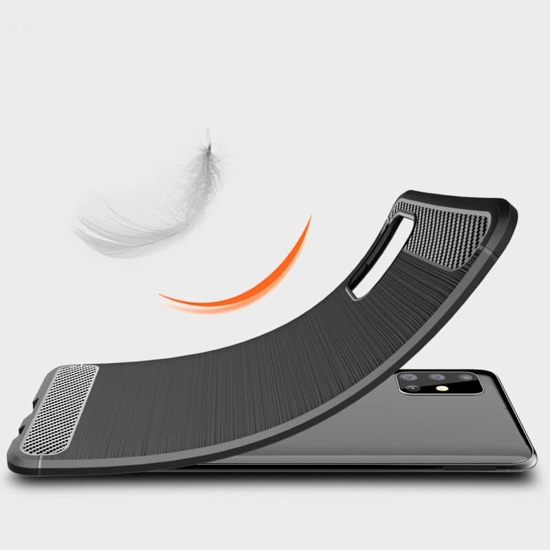 Techsuit Carbon Silicone - θήκη για Samsung Galaxy A51 - Μαύρο 2